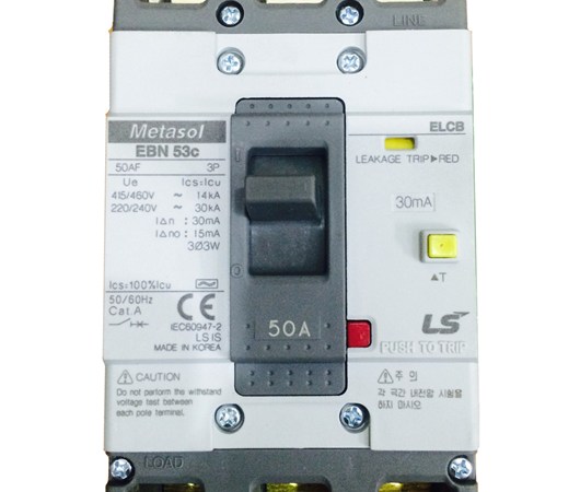 Cầu dao điện ELCB 3 pha loại khối chống rò điện